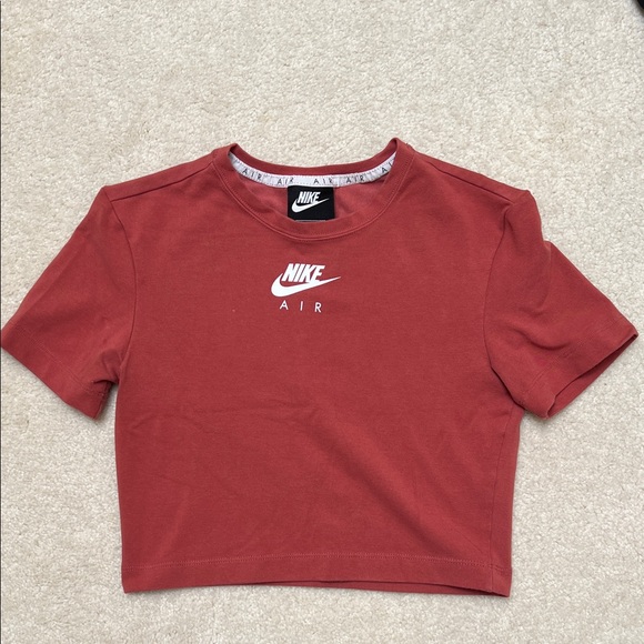 Nike Air Rust Red Crop Top - Picture 1 of 5